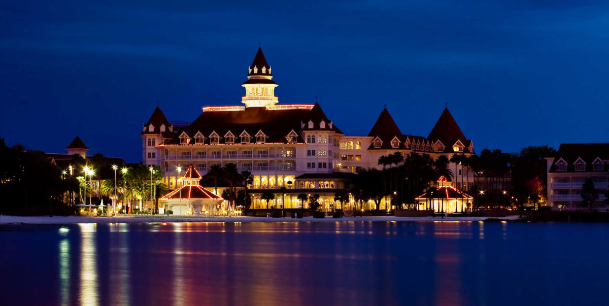 Disney resort beside the water